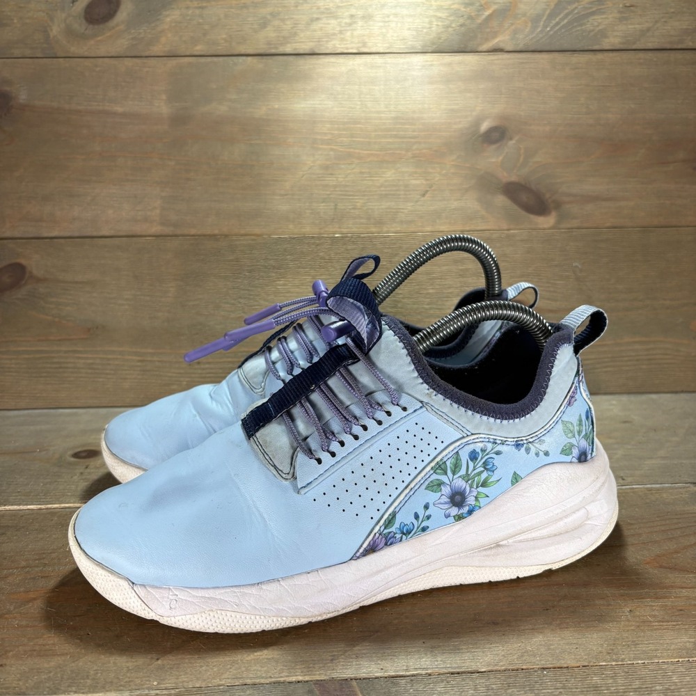 Clove Womens size 7 shoes Blue Floral Nursing Lace Up Comfort Cushioned sneakers